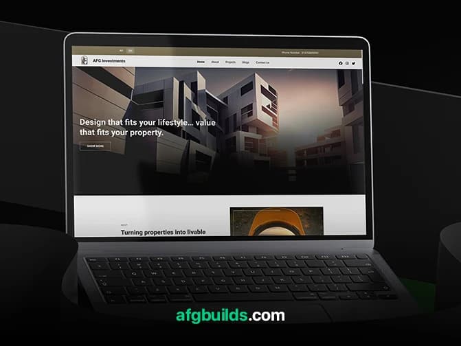 Visual Showcase: AFG Group - Real Estate Development Company Website - Screenshot 1